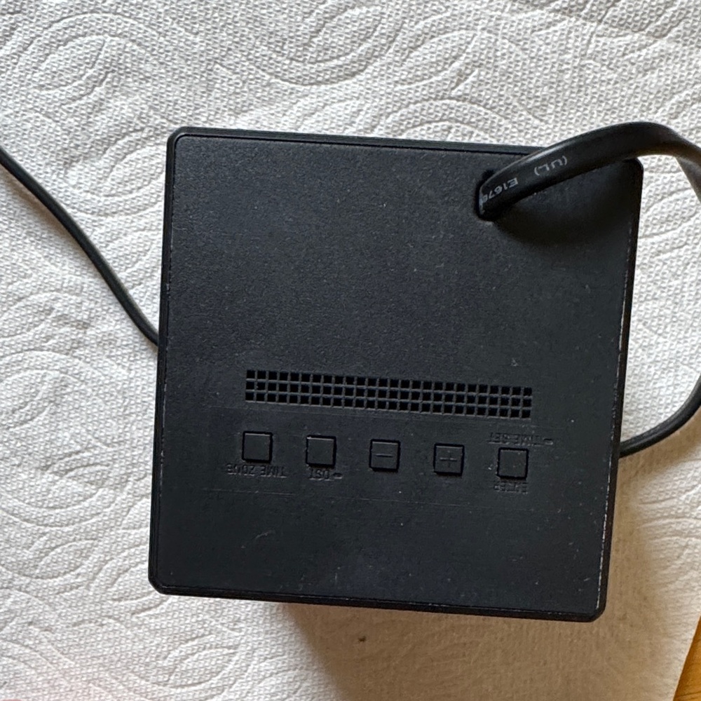 Black Digital Alarm Clock with Orange Display - Picture 8 of 9